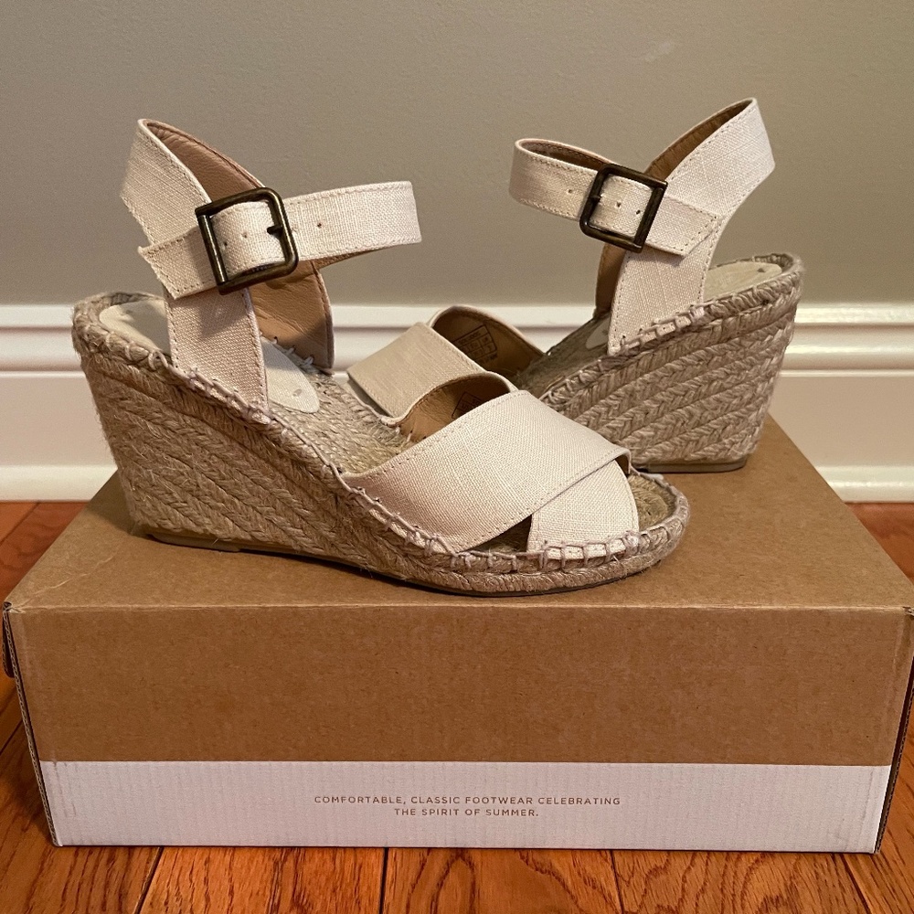 Soludos Women’s Espadrille Wedge Sandals, Blush (Size 5)